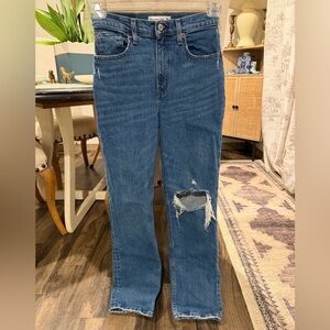 Abercrombie & Fitch 90s Straight Ultra High Rise Curve Love Denim size 26/2S